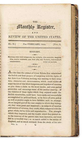 (AMERICAN REVOLUTION--HISTORY.) History of the American Revolution, Including an Impartial Examination of the Causes,